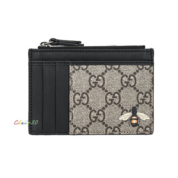 Gucci Bee Print GG Supreme Card Case - Picture 1 of 7